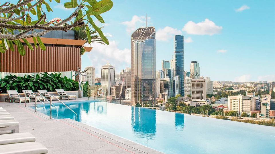 The 23-metre infinity pool atop Emporium South Bank