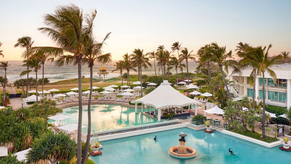 The resort's just a hop, skip and jump from the beach.