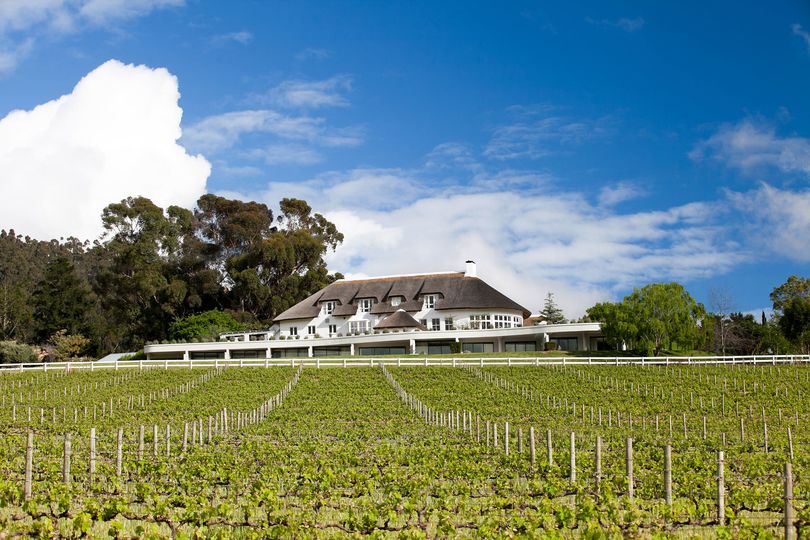 A sweeping view to the manor at Mont Rochelle.