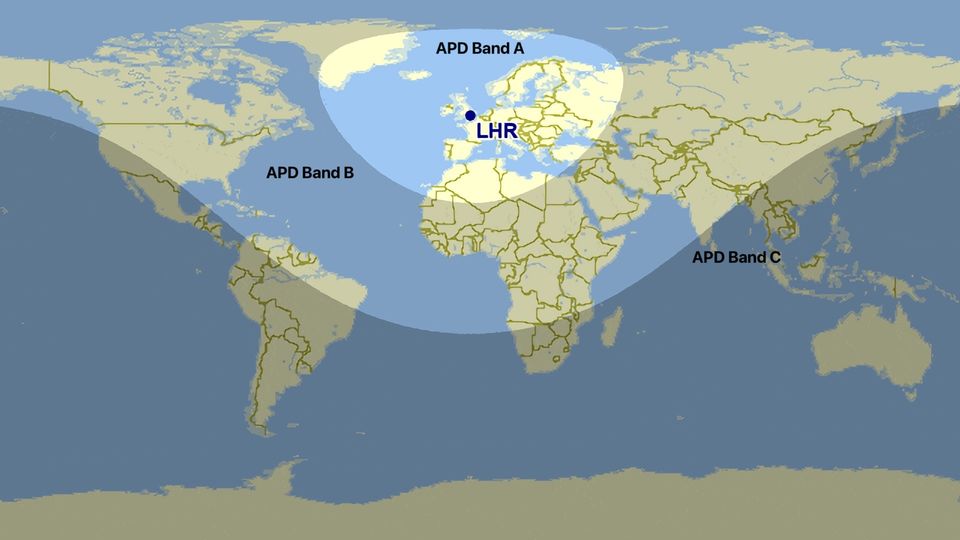 The further you fly from the UK, the higher the departure tax...