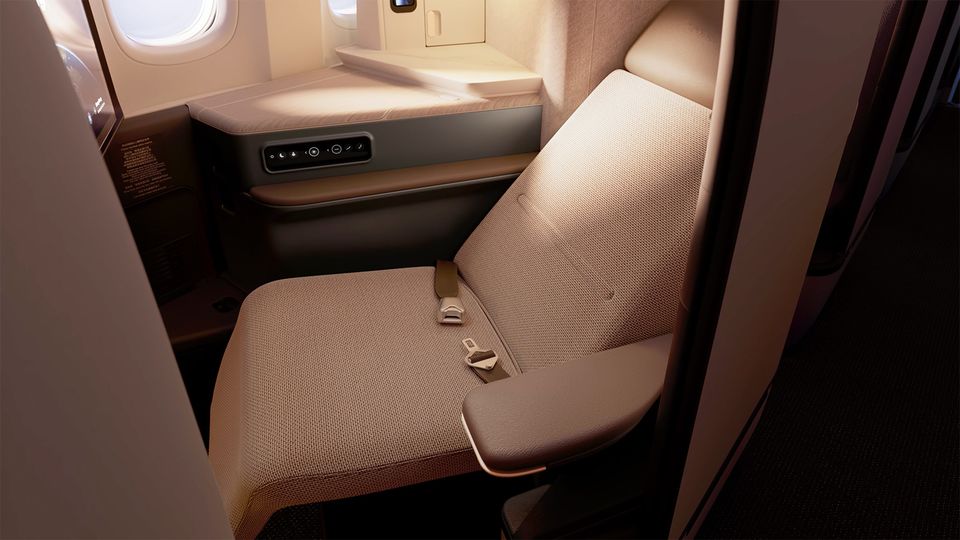 Cathay Pacific's new Aria Suites 777 business class.