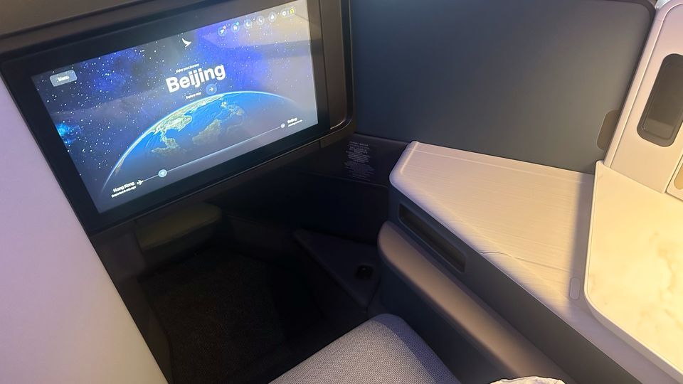 Cathay Pacific's new Aria Suites 777 business class.