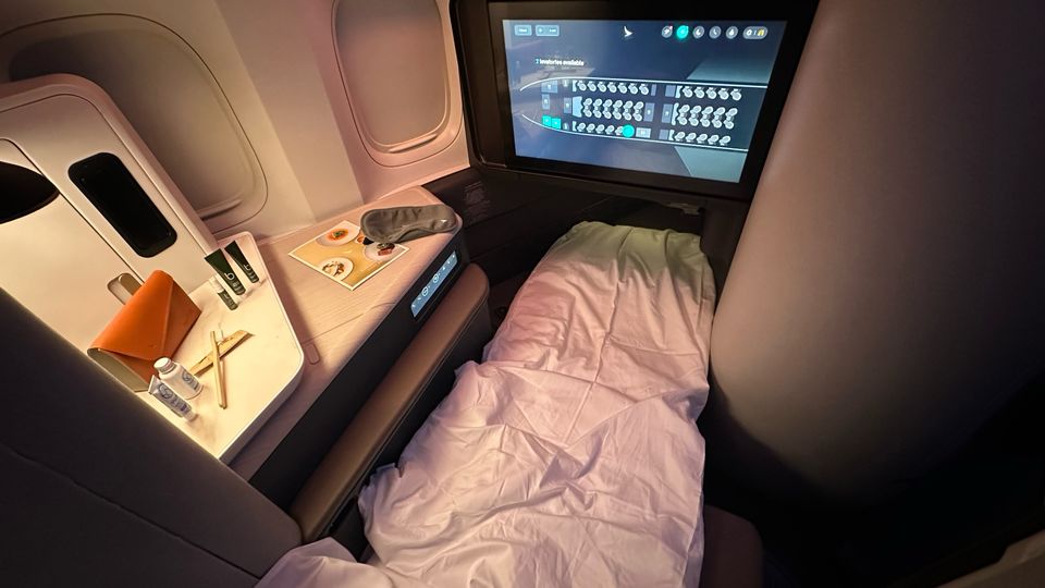 Cathay Pacific's new Aria Suites 777 business class.