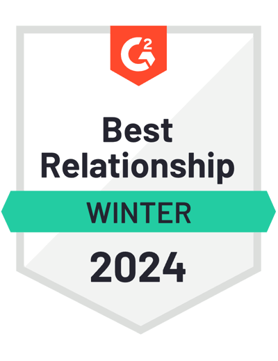 G2 Best Relationship Award, Winter 2024