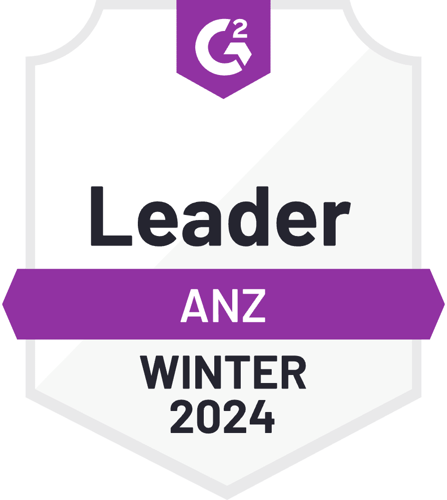 G2 Badge: Leader, ANZ, Summer 2023